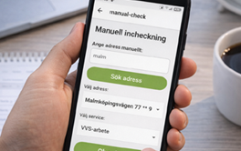 Manuell in- och utcheckning